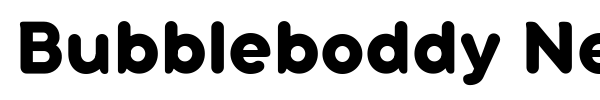 Bubbleboddy Neue font preview